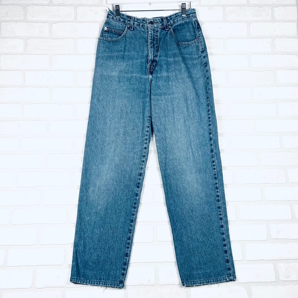 French Dressing Jeanswear Paris Women's Blue Jeans Relaxed Fit Denim Pants Sz 10 - Picture 1 of 13